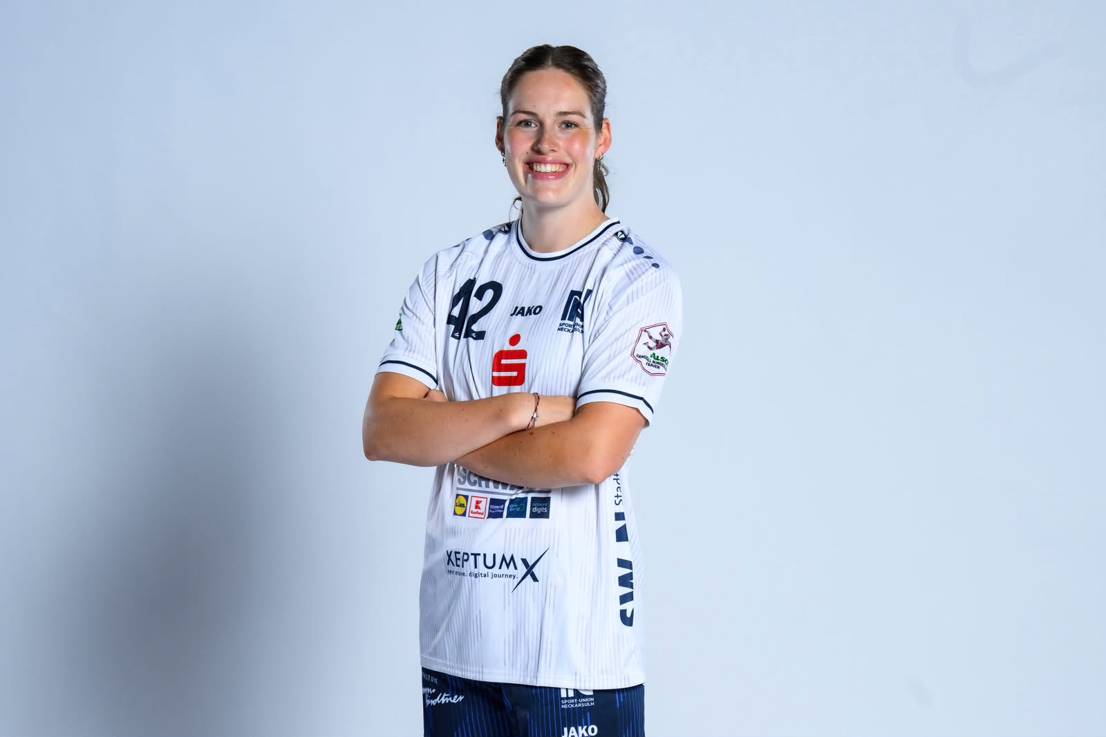 Amber Verbraeken in het tenue van Sport-Union Neckarsulm